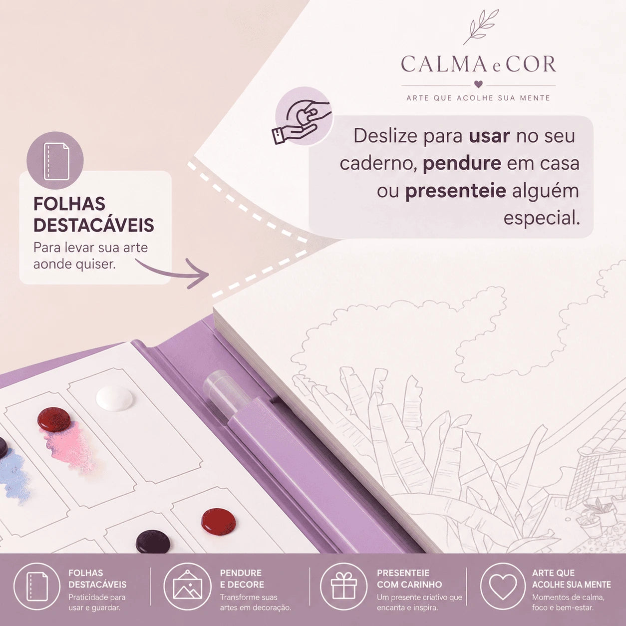 Kit Criativo de Aquarela Calma e Cor