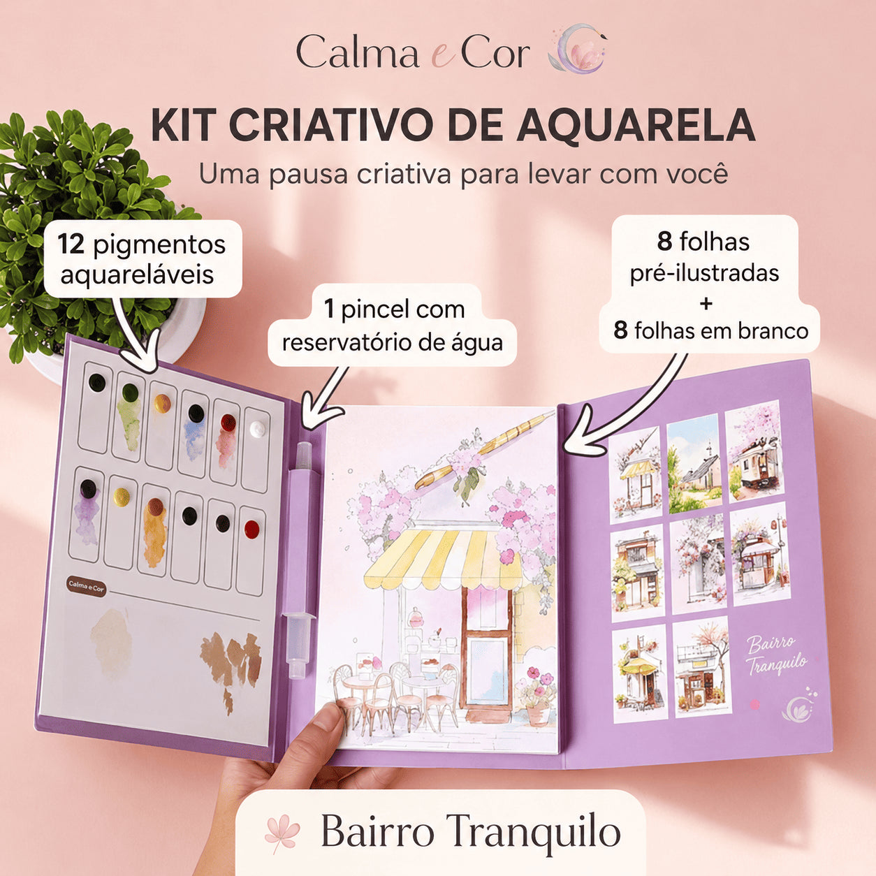 Kit Criativo de Aquarela Calma e Cor