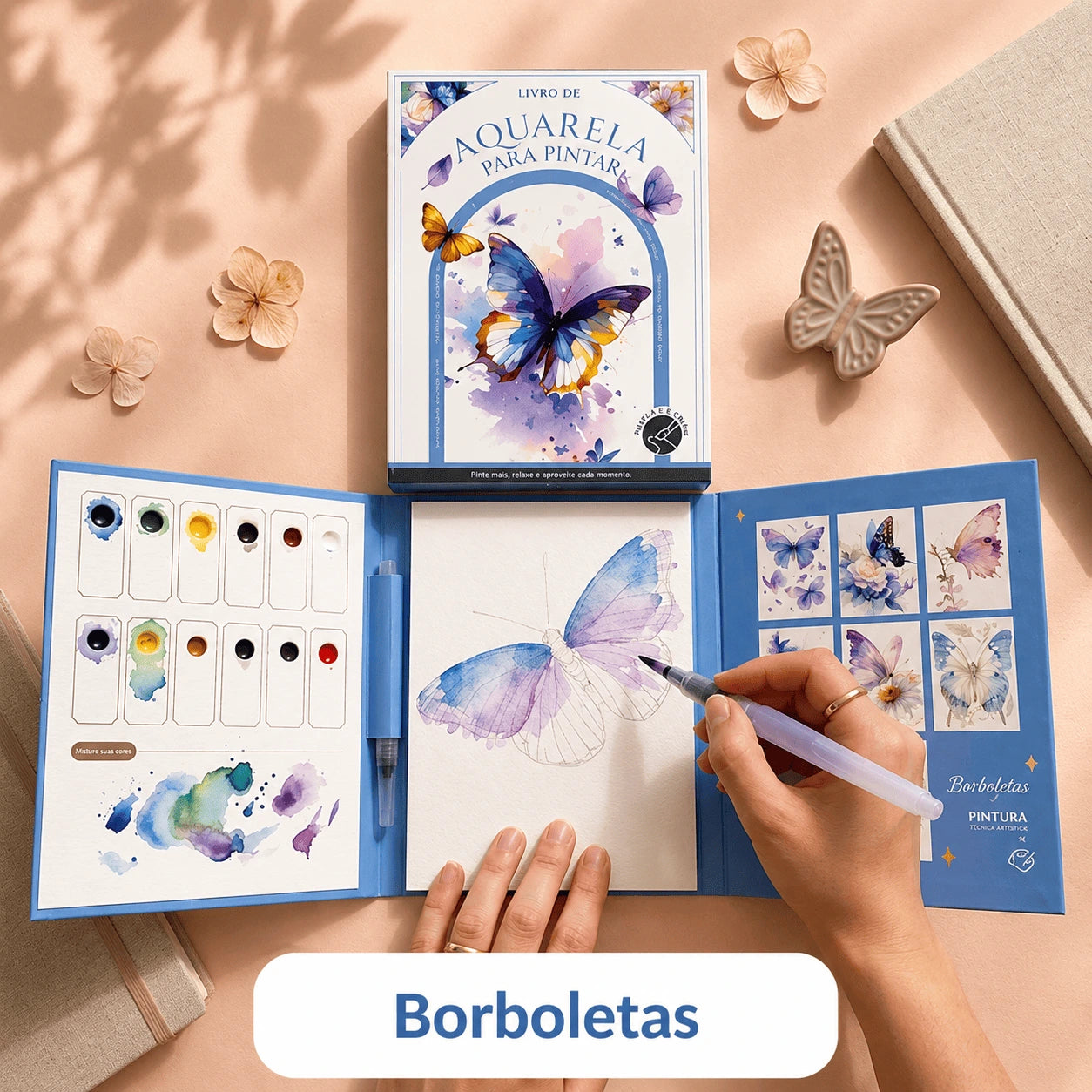 Kit Criativo de Aquarela Calma e Cor