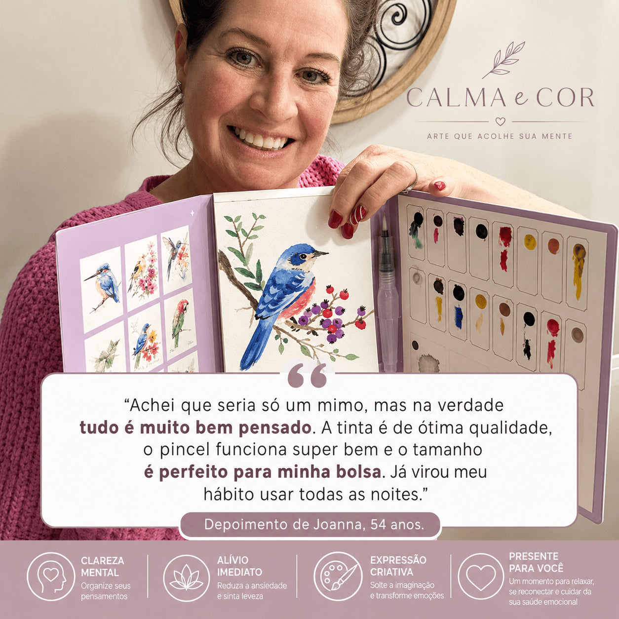 Kit Criativo de Aquarela Calma e Cor